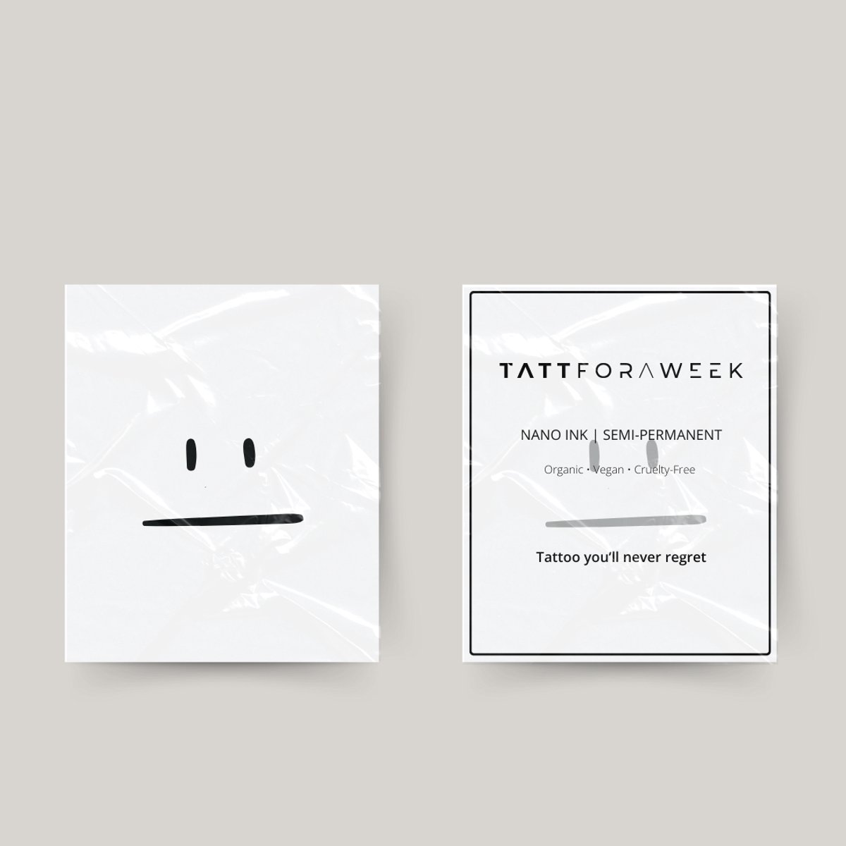 Tijdelijke tattoo ongeïnteresseerede smiley | Neptattoo volwassenen | Tijdelijke tattoo voor volwassenen | Temporary tattoo | Plaktattoos voor volwassenen | Neptattoos | Probeer zorgeloos een tattoo | tattforaweek